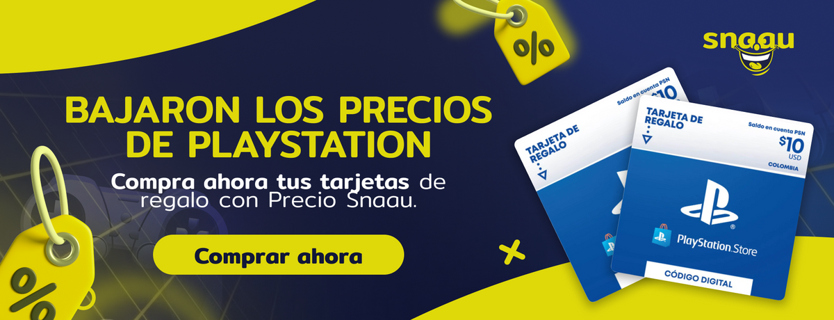 Las tarjetas de PlayStation ahora tienen un mejor precio. ¡Compra hoy al mejor precio en Snaau!