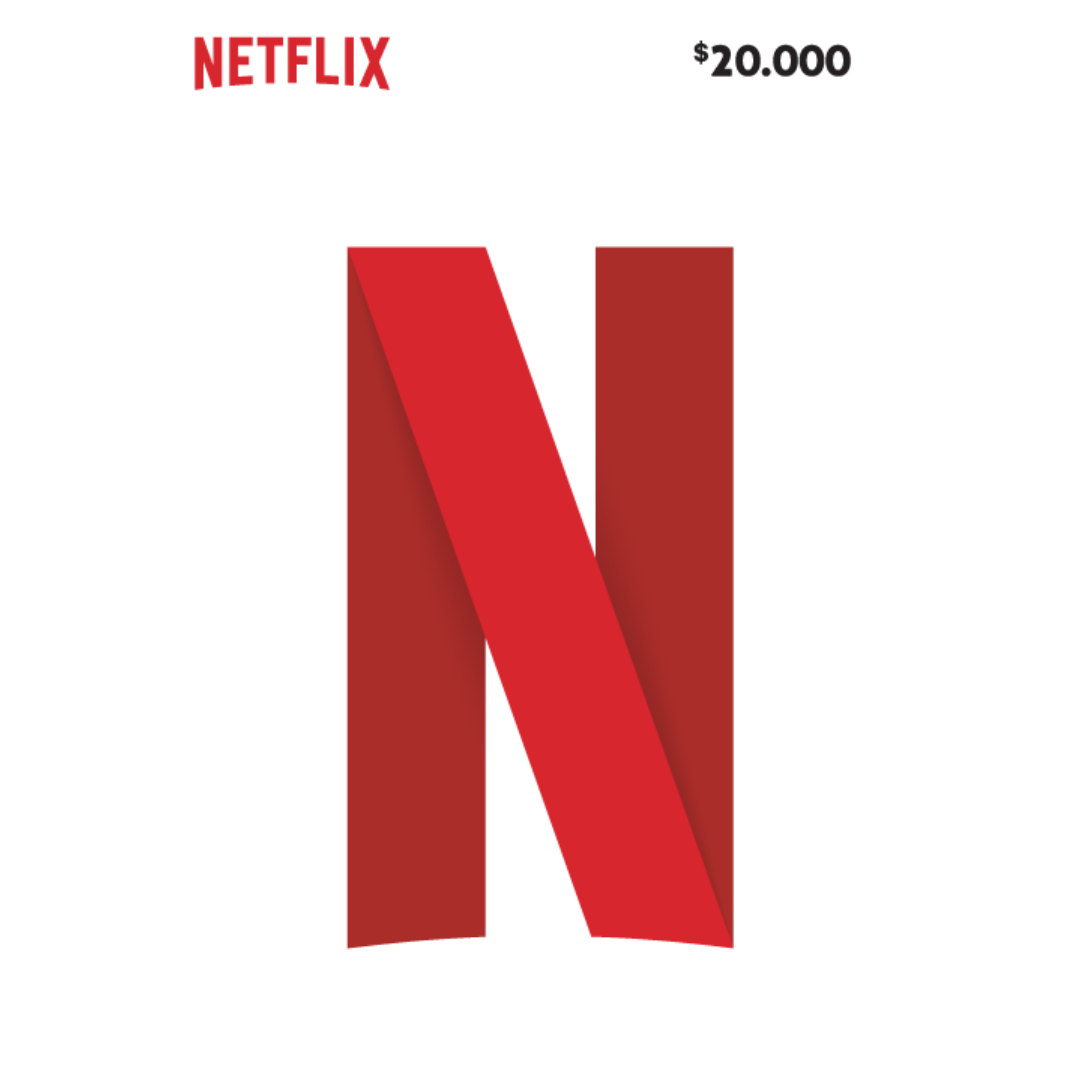 Carte Netflix 20 000 COP – Profitez de films et de séries sans interruption