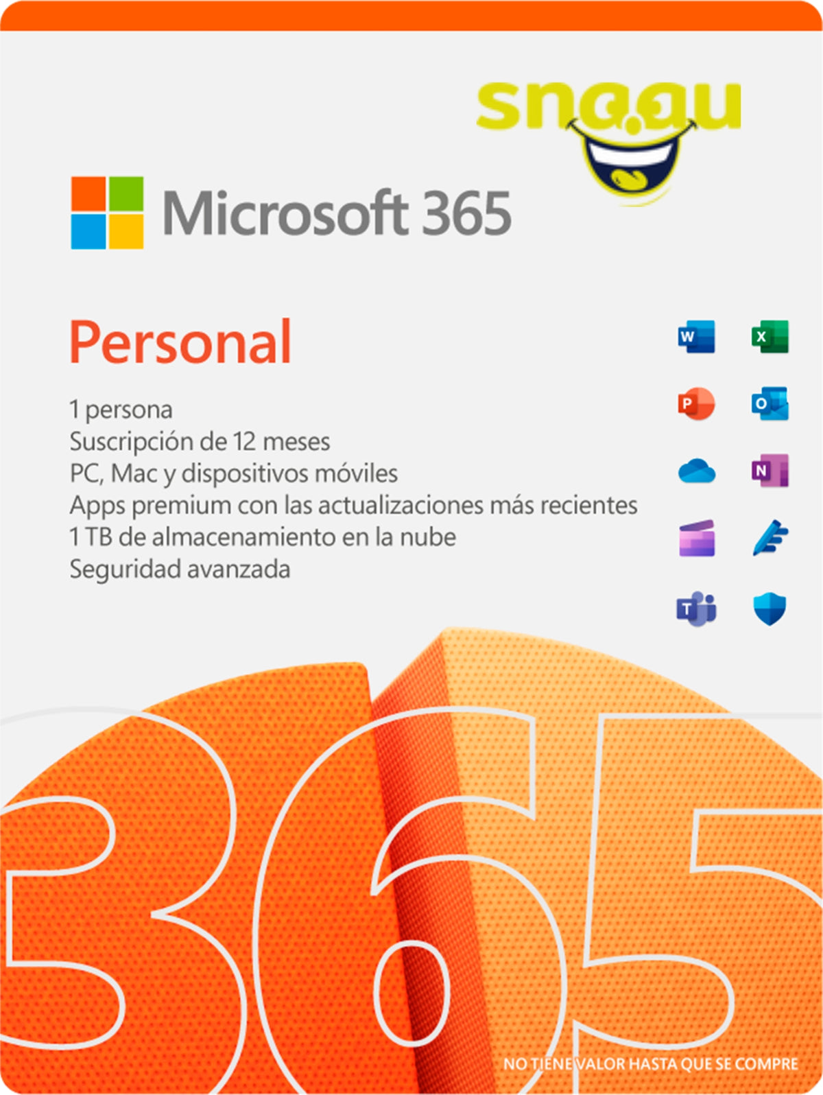 Microsoft Office 365 Personal – 12 Meses, 1 Usuario, Productividad Impulsada por IA