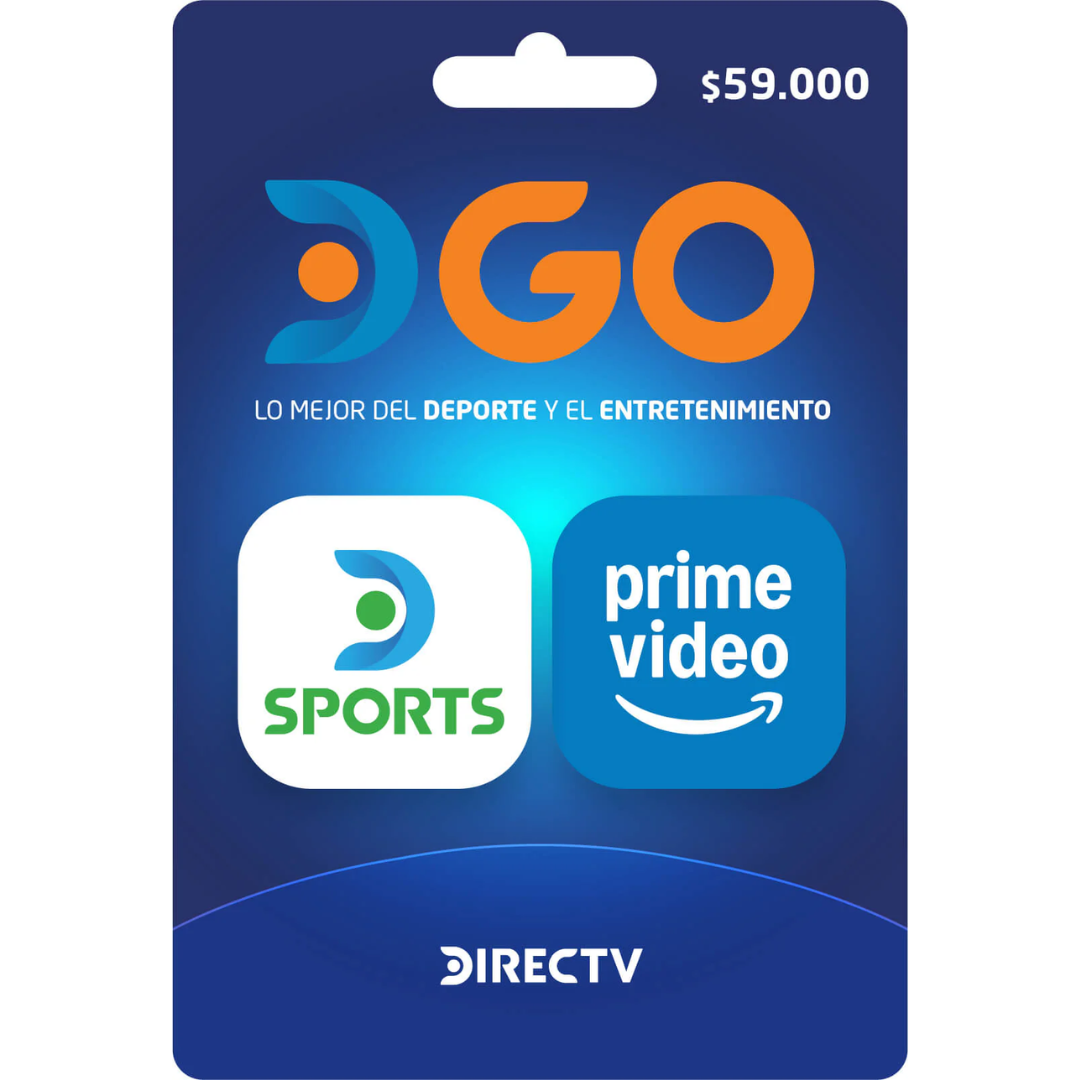 Tarjeta DIRECTV GO 59.000 – TV en Vivo, Deportes, Películas y Series On Demand