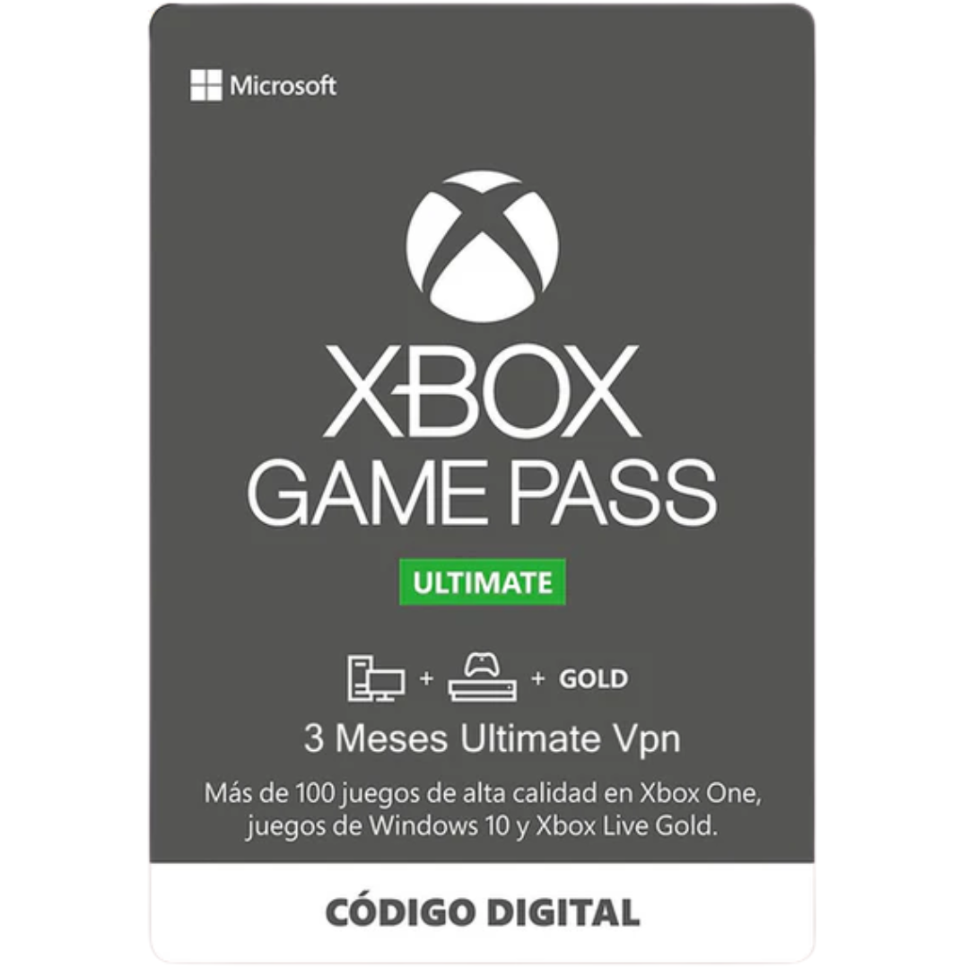XBOX GAME PASS - 3 MESES ULTIMATE VPN