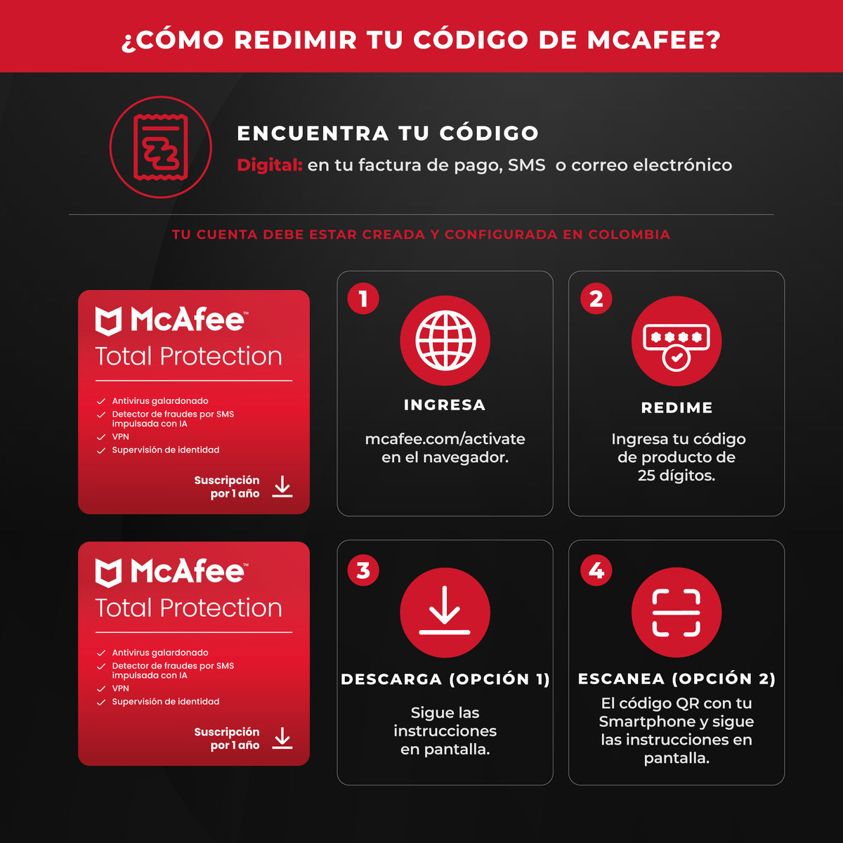 McAfee Total Protection Para 1 Dispositivo – Antivirus Galardonado y Seguridad en Línea