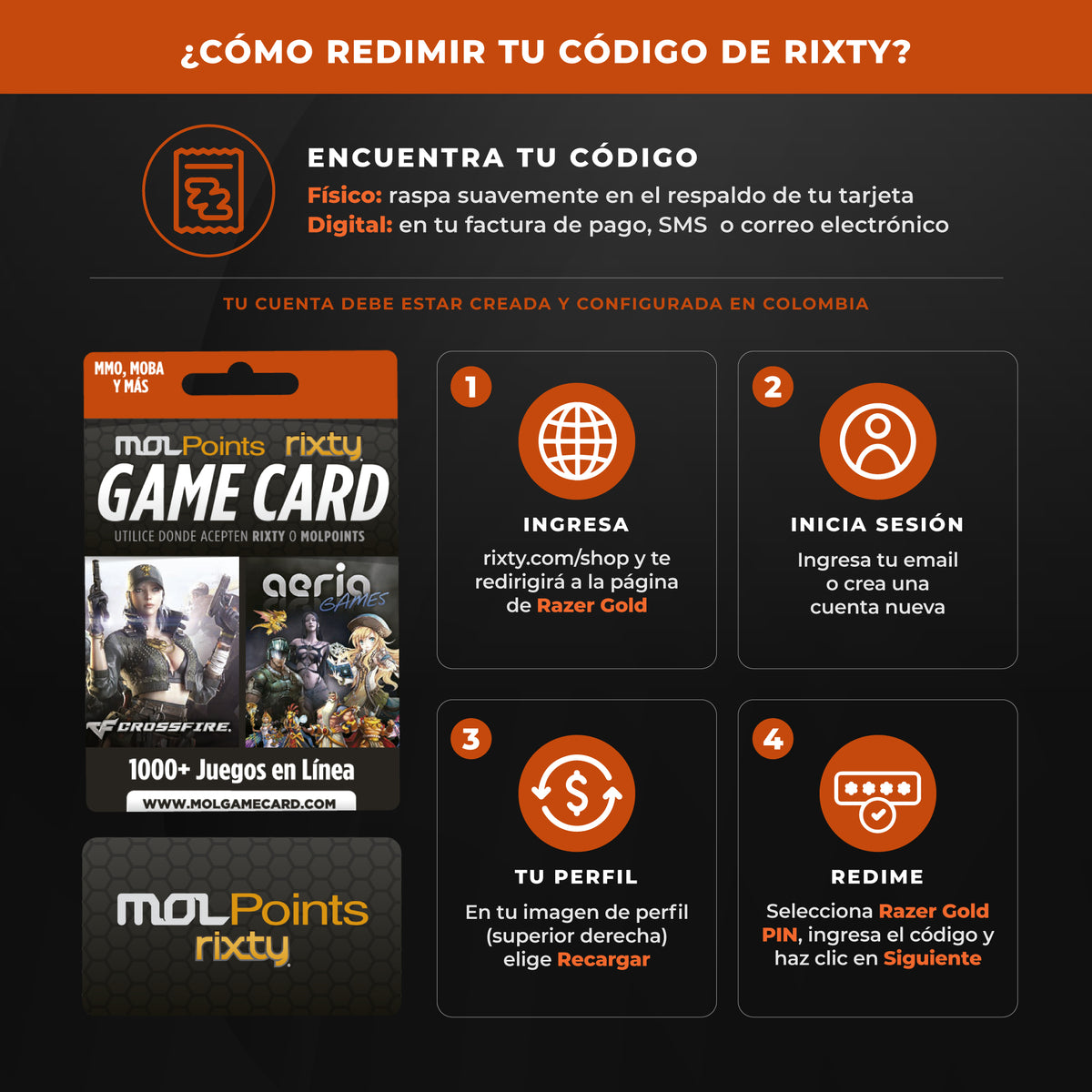 Carte Rixty 113 000 $ – Crédit prépayé pour plus de 1 000 jeux en ligne, DLC et plus
