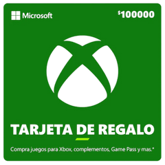 Tarjeta Regalo Xbox 100.000 COP – Juegos, Suscripciones y Entretenimiento