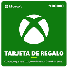 Tarjeta Regalo Xbox 100.000 COP – Juegos, Suscripciones y Entretenimiento