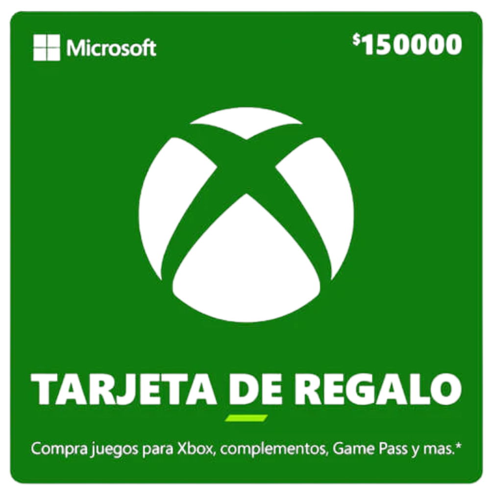 Tarjeta Regalo Xbox 150.000 COP – Juegos, Suscripciones y Entretenimiento