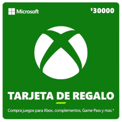 Tarjeta Regalo Xbox 30.000 COP – Juegos, Complementos y Entretenimiento