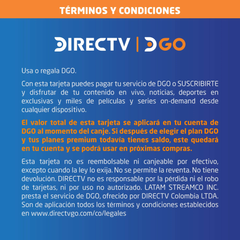 DIRECTV GO 95,000 Card – Live TV, Exclusive Sports, and On-Demand Series
