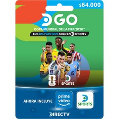 DIRECTV GO 59,000 Card – Live TV, Sports, Movies and Series On Demand