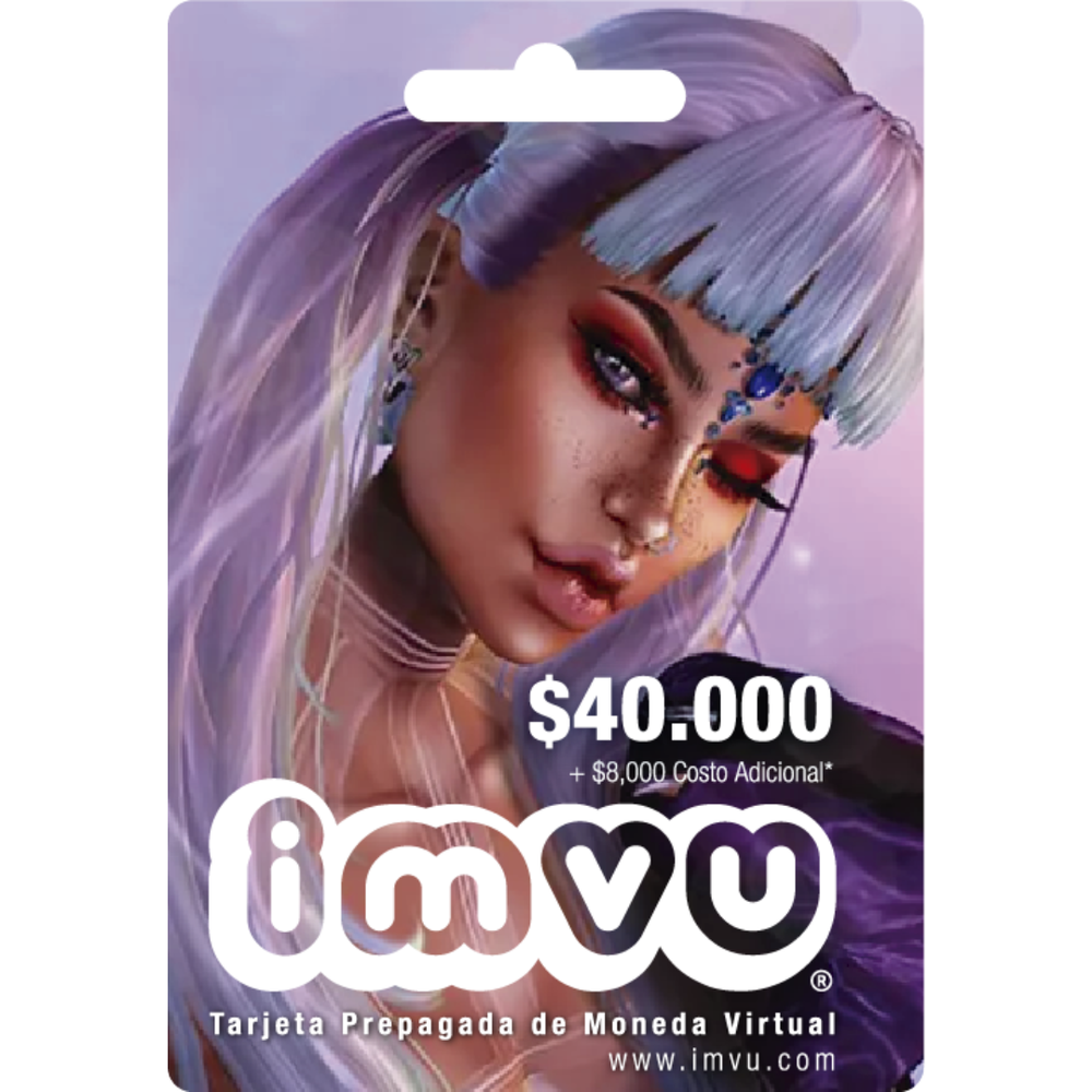 Tarjeta Prepagada IMVU $40,000 + Costo Adicional – Personaliza tu Avatar y Accede a Ventas Exclusivas VIP