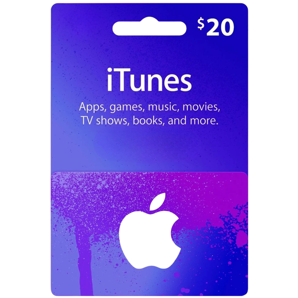 Tarjeta de Regalo iTunes 20 USD – Crédito Instantáneo en Apple para Aplicaciones, Música y Más Código Estados Unidos