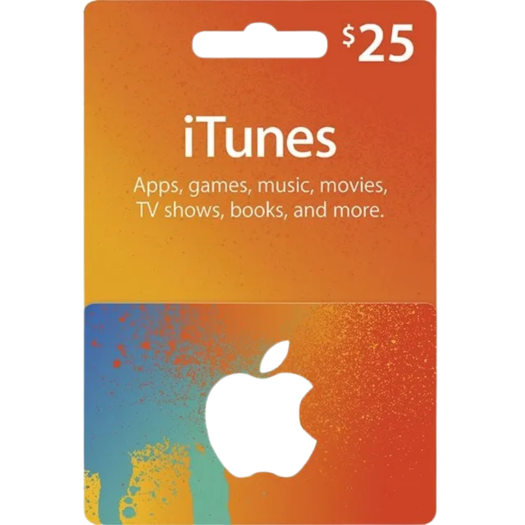 Carte Cadeau iTunes 25 USD – Crédit Instantané Apple pour Applications, Musique et Plus Code États-Unis