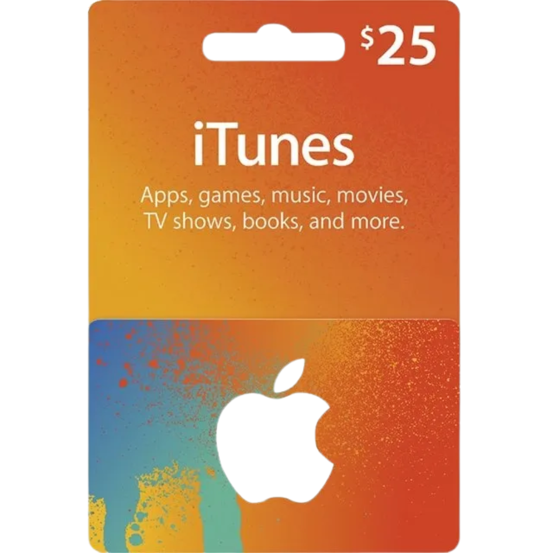 Carte Cadeau iTunes 25 USD – Crédit Instantané Apple pour Applications, Musique et Plus Code États-Unis