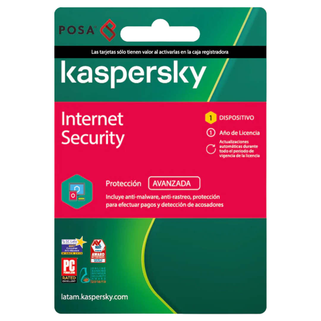 Kaspersky Internet Security para 1 Dispositivo – Protege tu Vida Digital
