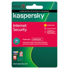 Kaspersky Internet Security para 1 Dispositivo – Protege tu Vida Digital