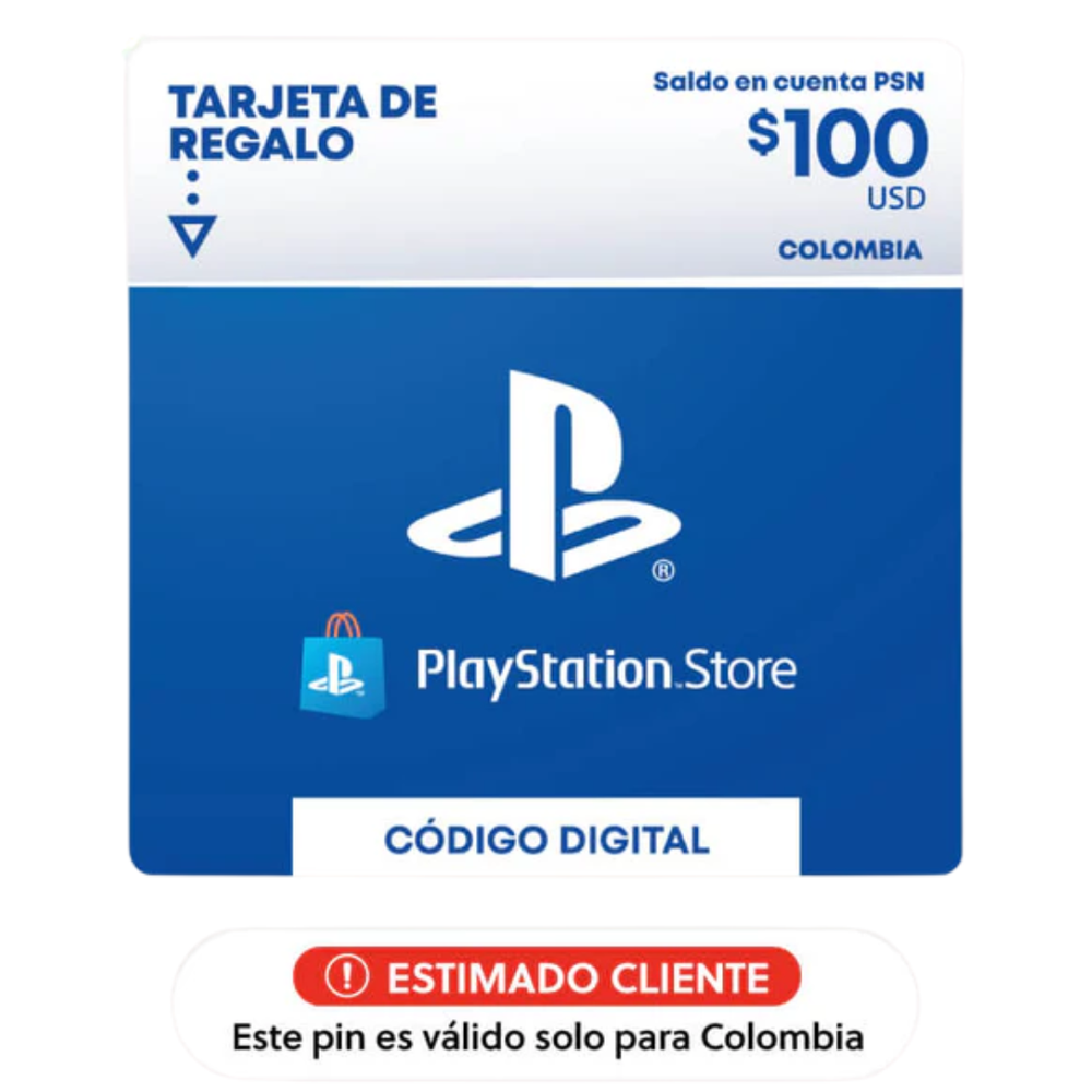Pin Virtual PlayStation $100 USD – Canjea por Juegos, Películas y Más