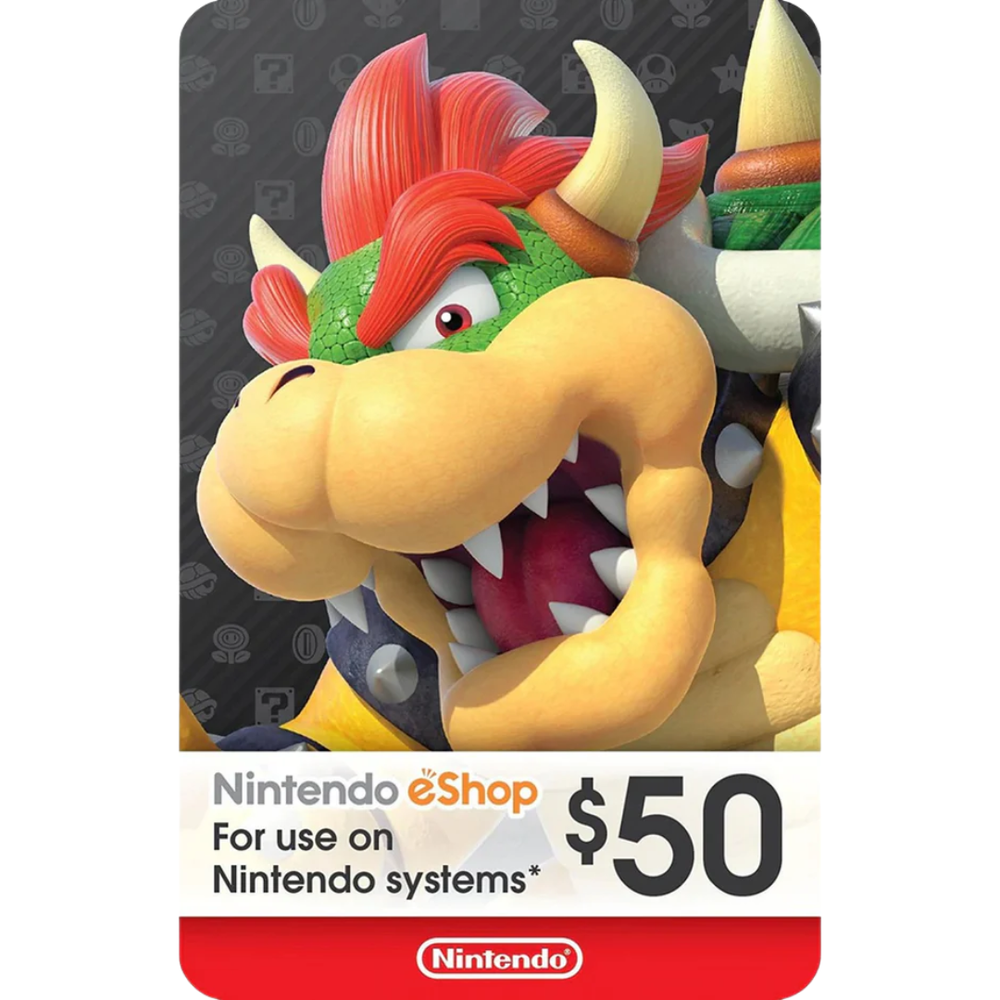 Tarjeta de Regalo Nintendo Estados Unidos $50 – Crédito Instantáneo para Juegos, DLCs y Suscripciones