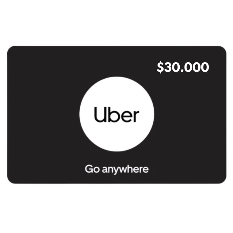 Tarjeta Regalo Uber $30.000 Código Colombia