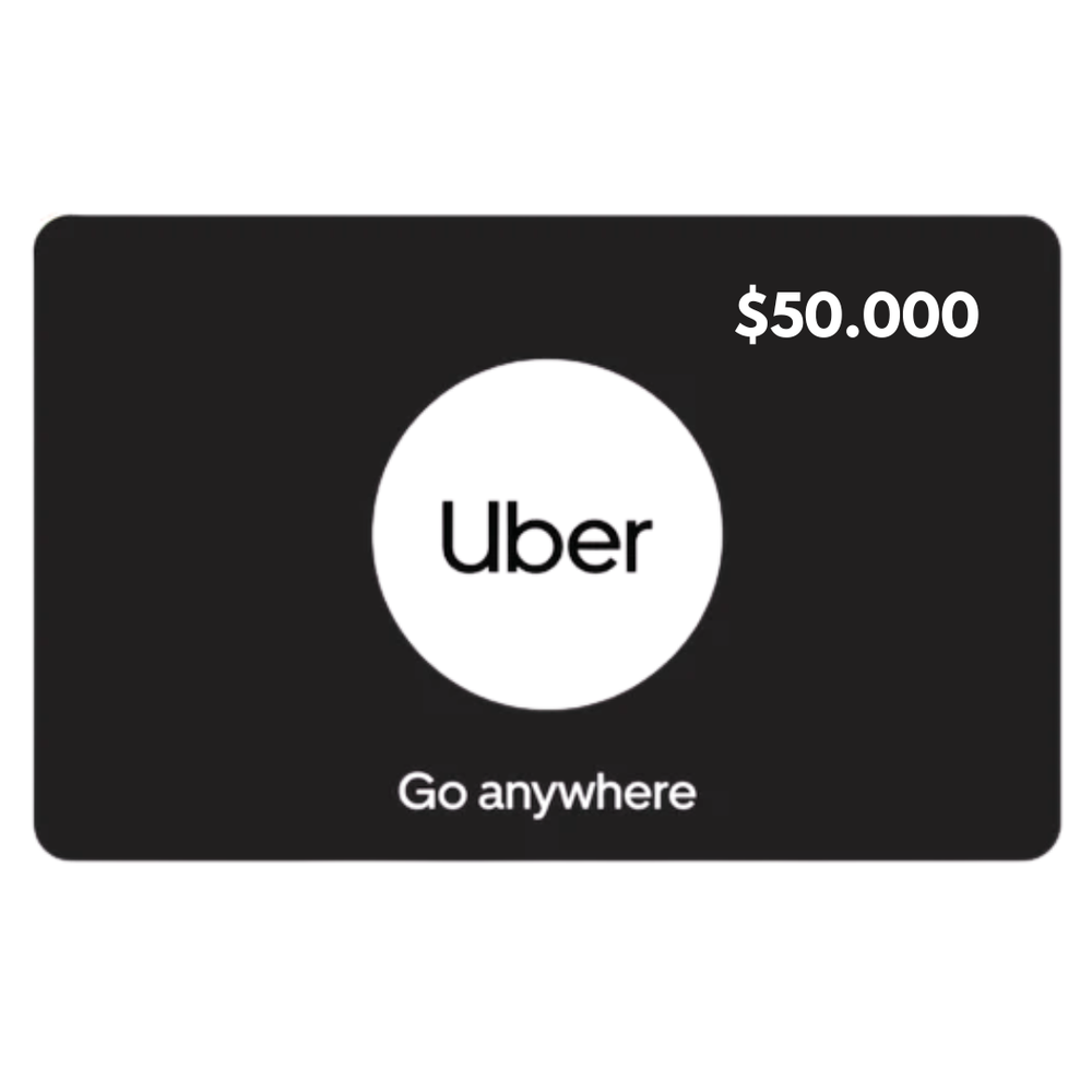 Tarjeta Regalo Uber $50.000 Código Colombia