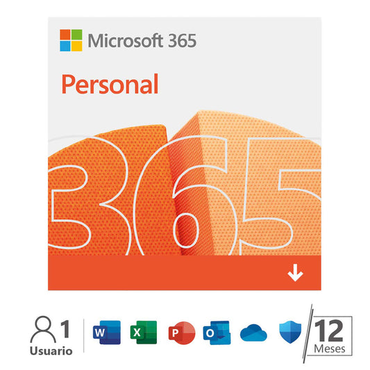 Microsoft Office 365 Personal – 12 Meses, 1 Usuario, Productividad Impulsada por IA