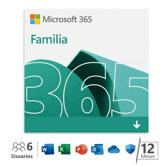 Microsoft Office 365 Familia – 12 Meses, Hasta 6 Usuarios, Productividad Impulsada por IA