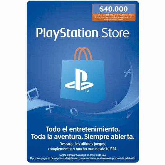 Tarjeta de Regalo PS Store - 40.0000 COP - Colombia