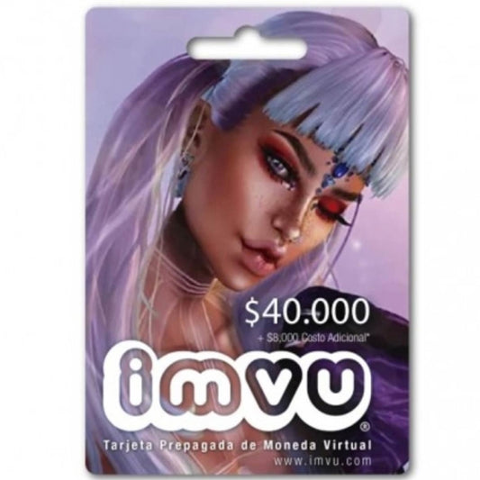 Tarjeta IMVU Moneda Virtual - 40.000$