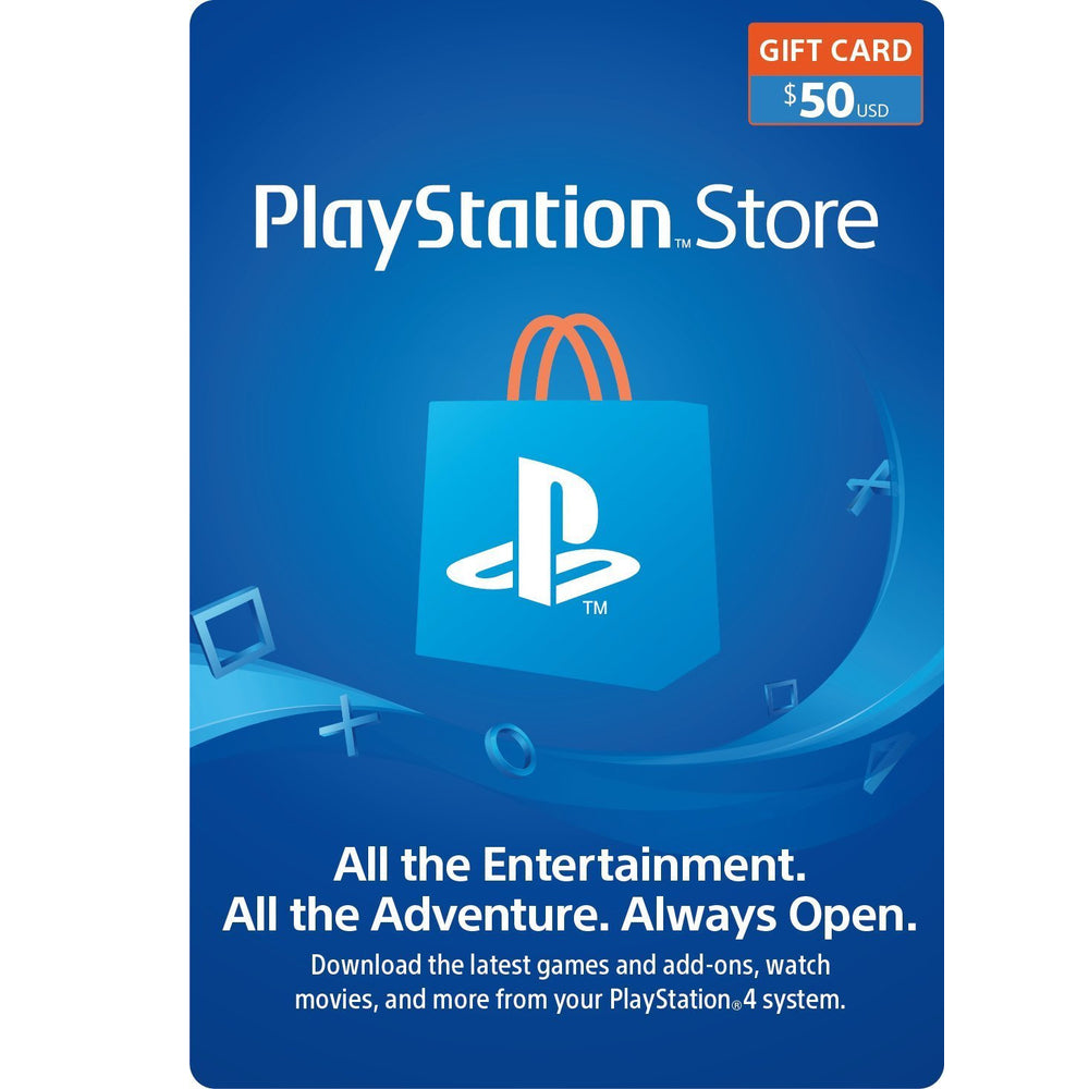 PS Store ギフトカード 50 USD - ゲーム、テレビ番組、サブスクリプション用の残高を追加 米国コード