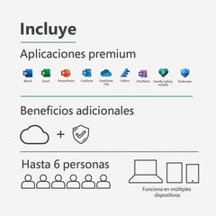 Microsoft Office 365 Familia para 6 Usuarios / 12 Meses