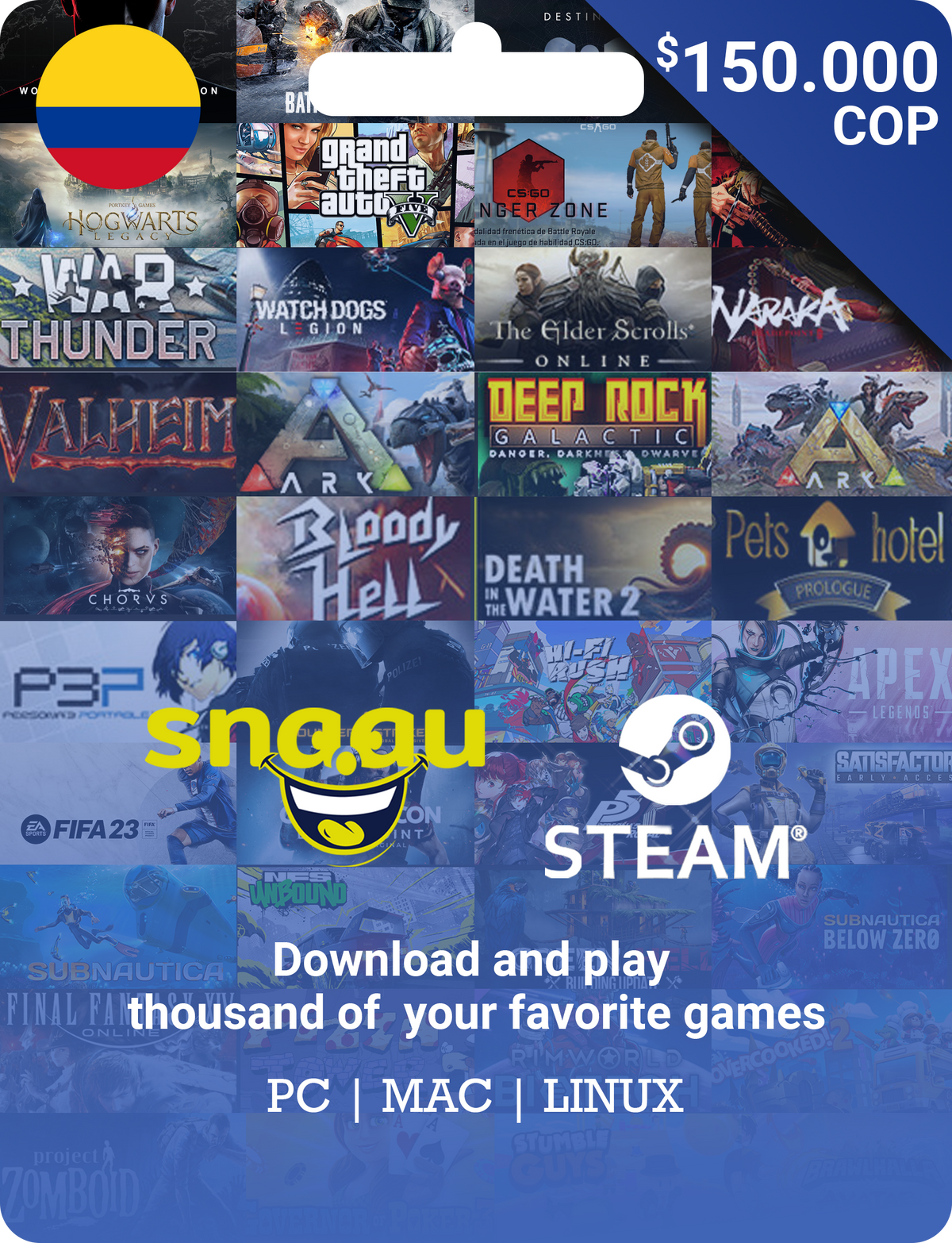 Steam Gift Card $150,000 COP 